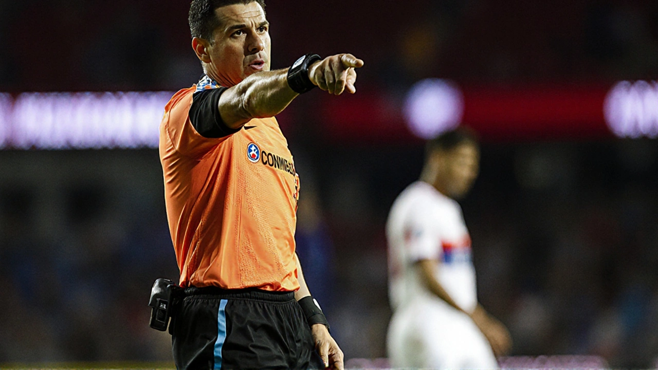 Piero Maza apita a volta da Copa Libertadores entre Estudiantes e Flamengo